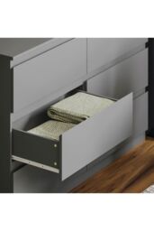 Home Discount Vida Designs Denver 6 Drawer Chest of Drawers Storage in Grey - thumbnail 6