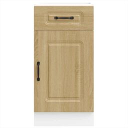 Berkfield Home Kitchen Base Cabinet Kalmar Sonoma Oak Engineered Wood in Brown - thumbnail 4