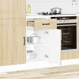 Berkfield Home Kitchen Base Cabinet Kalmar Sonoma Oak Engineered Wood in Brown - thumbnail 3