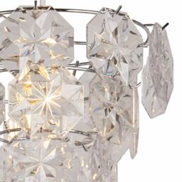 Lighting Collection Clear Acrylic NonElec Lamp Shade in Silver - thumbnail 4