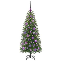 Berkfield Home Artificial Christmas Tree with 150 LEDs Green 120 cm PE & PVC - thumbnail 3