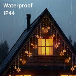 Bright Zeal 1*3.6m RGB Smart Snowflake Icicle Lights with 156 LEDs App Music Sync in White - thumbnail 5