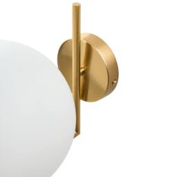 Wyld and Coco Gold Wall Lamp with Iron Base and Glass Shade - thumbnail 6