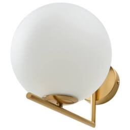 Wyld and Coco Gold Wall Lamp with Iron Base and Glass Shade - thumbnail 5