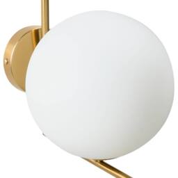 Wyld and Coco Gold Wall Lamp with Iron Base and Glass Shade - thumbnail 2