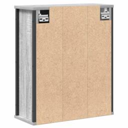 Berkfield Home Decorative Bathroom Wall Cabinet with Mirror Grey Sonoma 50x21x60 cm - Size: 50 x 21 x 60 cm - thumbnail 8