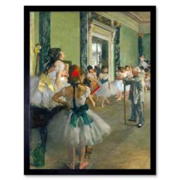 "Artery8 Edgar Degas Ballet Class Old Master Painting 12x16"" Framed Art Print - Size: W12"" x H16""" - thumbnail 1