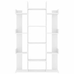 Berkfield Home Book Cabinet White 86x25.5x140 cm Engineered Wood - thumbnail 5