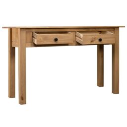 Berkfield Home Console Table 110x40x72 cm Solid Pine Wood Panama Range in Brown - Size: 110 x 40 x 72 cm - thumbnail 3
