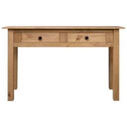 Berkfield Home Console Table 110x40x72 cm Solid Pine Wood Panama Range in Brown - Size: 110 x 40 x 72 cm - thumbnail 2