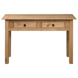 Berkfield Home Console Table 110x40x72 cm Solid Pine Wood Panama Range in Brown - Size: 110 x 40 x 72 cm - thumbnail 5