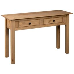 Berkfield Home Console Table 110x40x72 cm Solid Pine Wood Panama Range in Brown - Size: 110 x 40 x 72 cm - thumbnail 4