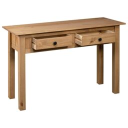 Berkfield Home Console Table 110x40x72 cm Solid Pine Wood Panama Range in Brown - Size: 110 x 40 x 72 cm - thumbnail 6