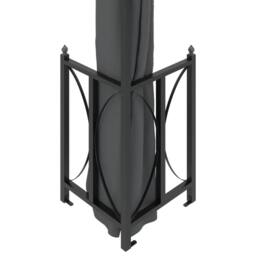Berkfield Home Gazebo with Sidewalls&Double Roofs 3x3 m Anthracite in Charcoal - thumbnail 5