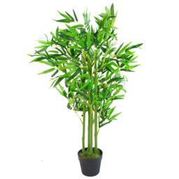 Leaf 120cm (4ft) Fat Artificial Bamboo Plants Trees - XL in Green - thumbnail 5