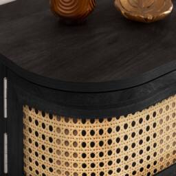 Birlea Rattan Console Table Sark Hall Table Dressing Table in Black - thumbnail 9