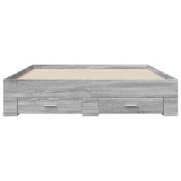 Berkfield Home Bed Frame with Drawers without Mattress Grey Sonoma 140x200 cm - thumbnail 4