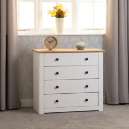 Panama 4 Drawer Chest White - thumbnail 1