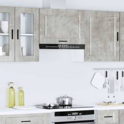 Berkfield Home Kitchen Wall Cabinet Porto Concrete Grey Engineered Wood - thumbnail 4