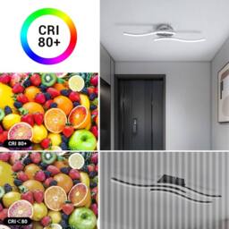 Pheashine Silver LED Ceiling Light, 14W 6500K Cool White, Flush Mount Fixture - thumbnail 5