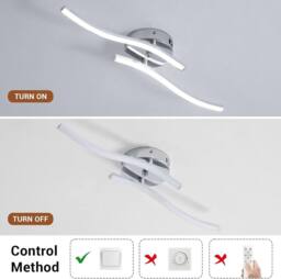Pheashine Silver LED Ceiling Light, 14W 6500K Cool White, Flush Mount Fixture - thumbnail 3