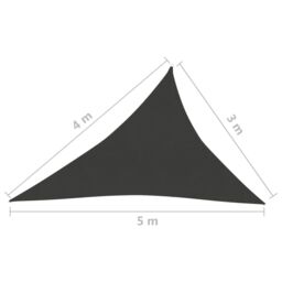 Berkfield Home Sunshade Sail 160 g/m ² Black 3x4x5 m HDPE - thumbnail 6