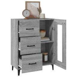 Berkfield Home Sideboard Grey Sonoma 69.5x34x90 cm Engineered Wood - thumbnail 5