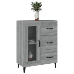Berkfield Home Sideboard Grey Sonoma 69.5x34x90 cm Engineered Wood - thumbnail 4