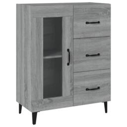 Berkfield Home Sideboard Grey Sonoma 69.5x34x90 cm Engineered Wood - thumbnail 3