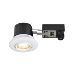 Nordlux Modern Indoor Downlight White Aluminium GU10 Adjustable Head - Mains Powered, IP44 - thumbnail 1