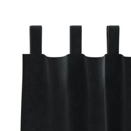 Berkfield Home Blackout Curtains with Hanging Loops 2 pcs Black Velvet - thumbnail 4
