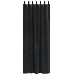 Berkfield Home Blackout Curtains with Hanging Loops 2 pcs Black Velvet - thumbnail 3