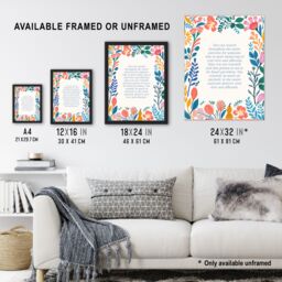 "Artery8 Wall Art Print Deserve Love & Affection Buddhist Mindfulness Quote Poster - Size: W24"" x H32""" - thumbnail 3