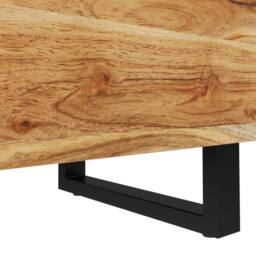 Berkfield Home Bedside Cabinet 40x33x46 cm Solid Wood Acacia in Black - Size: 40 x 33 x 46 cm - thumbnail 6