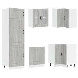 Berkfield Home 14 Piece Kitchen Cabinet Set Kalmar Grey Sonoma Engineered Wood - thumbnail 5