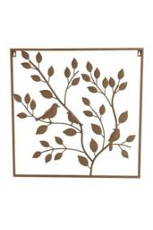 KDMD Bird In Branch Wall Art 60cm in Gold - thumbnail 1