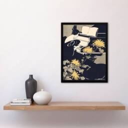 Artery8 Ethel Reed Framed Wall Art Print Miss Traumerei Piano Book Cover in Black - Size: A4 - thumbnail 2
