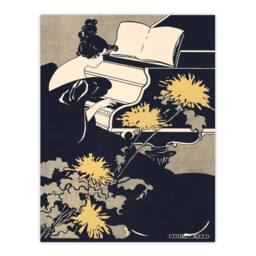 Artery8 Ethel Reed Framed Wall Art Print Miss Traumerei Piano Book Cover in Black - Size: A4 - thumbnail 3