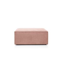 Abakus Direct Doris Footstool in Pink Cord Chenille