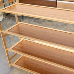 Rafaelo Mobilia 4 Tier Bamboo Shoe Rack in Natural - thumbnail 5