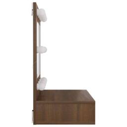 Berkfield Home Mirror Cabinet with LED Brown Oak 60x31.5x62 cm - thumbnail 6