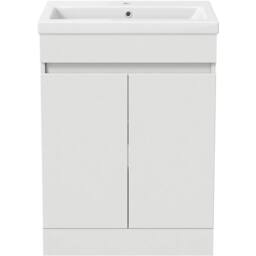 SPETLEK 600mm Freestanding Bathroom Vanity Unit Storage Cabinet in White - thumbnail 4