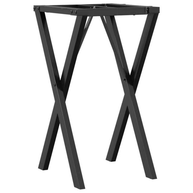 Berkfield Home Dining Table Legs X-Frame 40x40x73 cm Steel in Black - Size: 40 x 40 x 73 cm - image 1