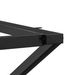 Berkfield Home Dining Table Legs X-Frame 40x40x73 cm Steel in Black - Size: 40 x 40 x 73 cm - thumbnail 6
