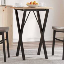Berkfield Home Dining Table Legs X-Frame 40x40x73 cm Steel in Black - Size: 40 x 40 x 73 cm - thumbnail 2