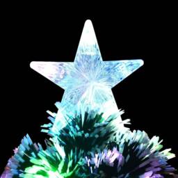 Berkfield Home Pre-lit Christmas Tree Green & White 64 cm Fibre Optic - thumbnail 4