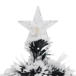 Berkfield Home Pre-lit Christmas Tree Green & White 64 cm Fibre Optic - thumbnail 5