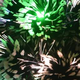Berkfield Home Pre-lit Christmas Tree Green & White 64 cm Fibre Optic - thumbnail 6