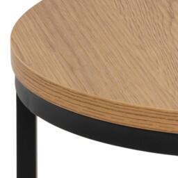 Wyld Haus Odense Nesting Tables Wild Oak Effect Black Steel Legs in Natural - thumbnail 7