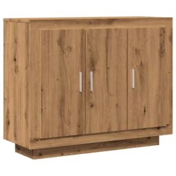 Berkfield Home Sideboard Artisan Oak 92x35x75 cm Engineered Wood in Brown - Size: 92 x 35 x 75 cm - thumbnail 2